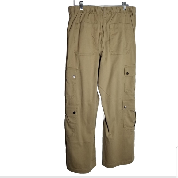 Arizona Jean Co Cargo Pants Women's 14 Pockets British Khaki Flared Cotton New - Picture 4 of 9
